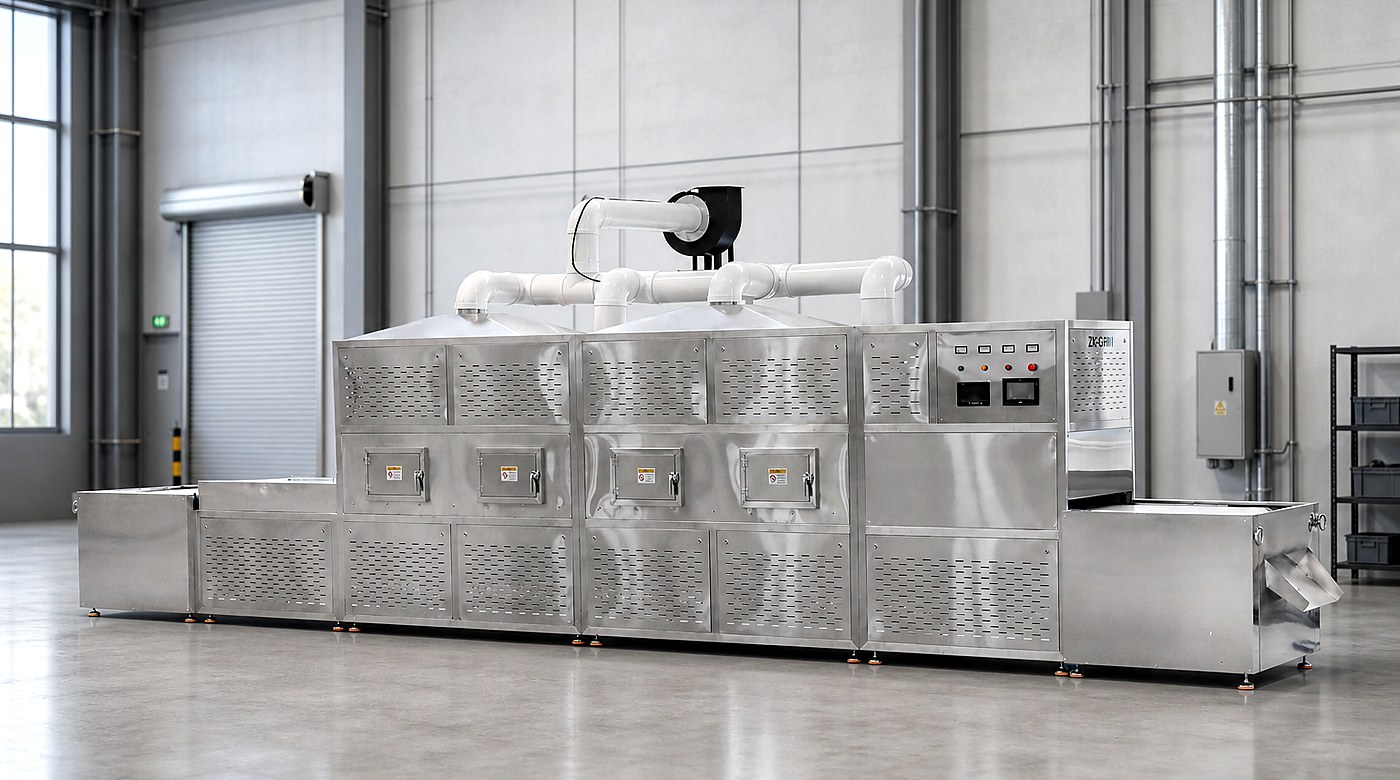 Microwave drying and sterilization