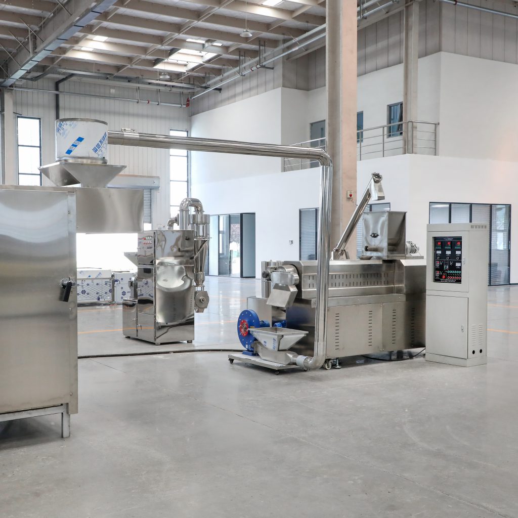 Food processing equipment with ducting and control cabinet inside the ZEKO workshop